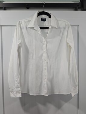 Classic White Men's Button-Down Shirt